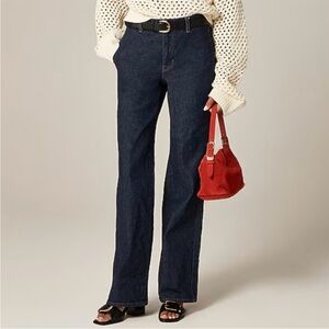 J. Crew ‘96 Slim Wide Trouser Denim Dark Blue Women's Flare Jeans 26